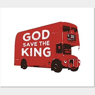 God save the King on a red London bus Posters and Art